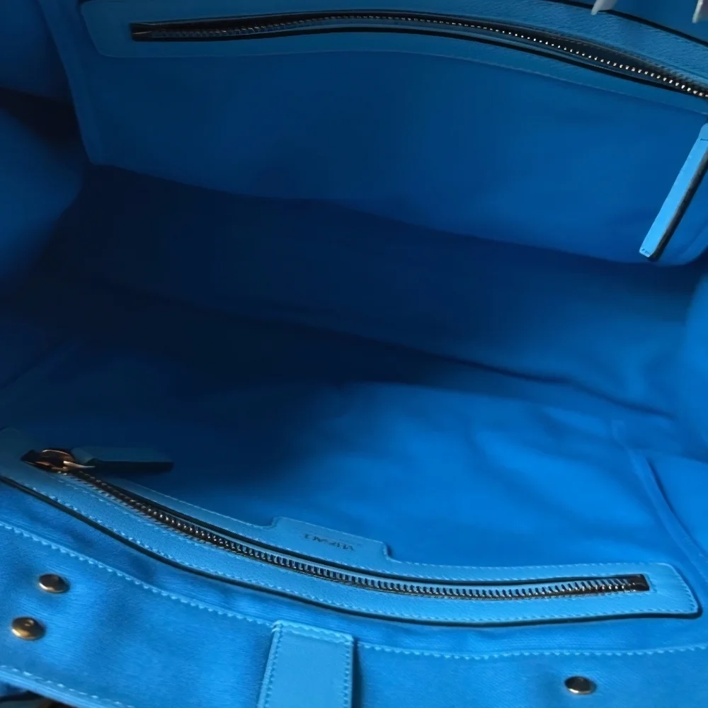 Versace La Medusa Blue Women's Canvas Logo Tote RETAIL $1922 (COA included) - Picture 10 of 13